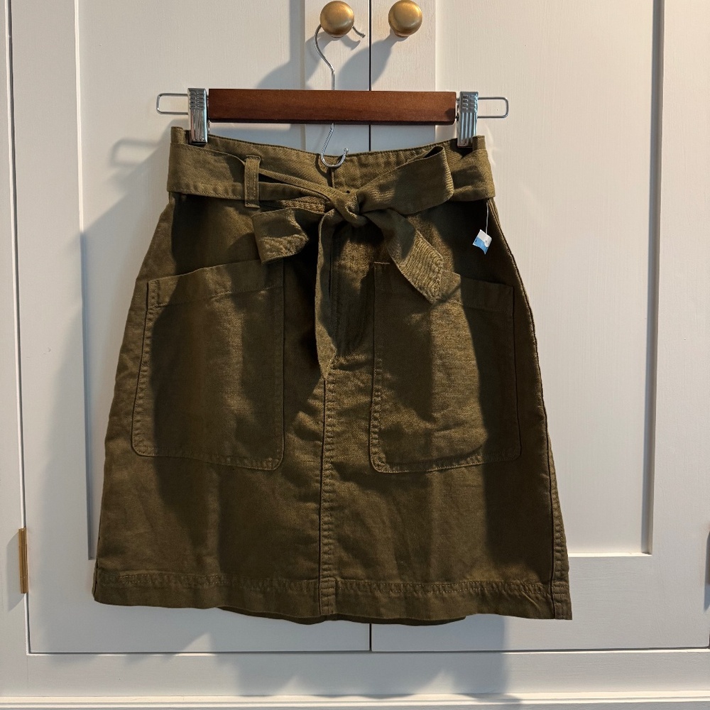 Faherty Green Skirt With Belt